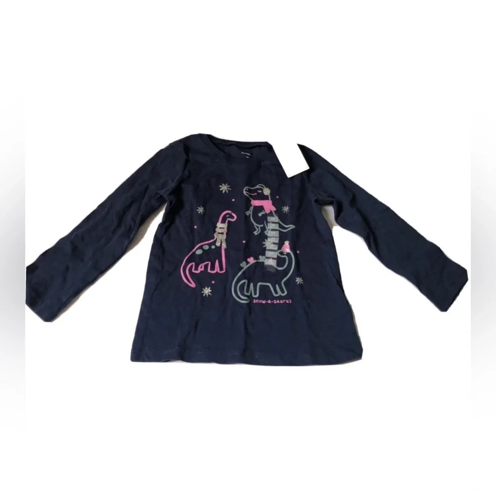 Carter’s Toddler Girl Dino/Dinosaur Winter Graphic Long Sleeve T-Shirt 2T NWT
